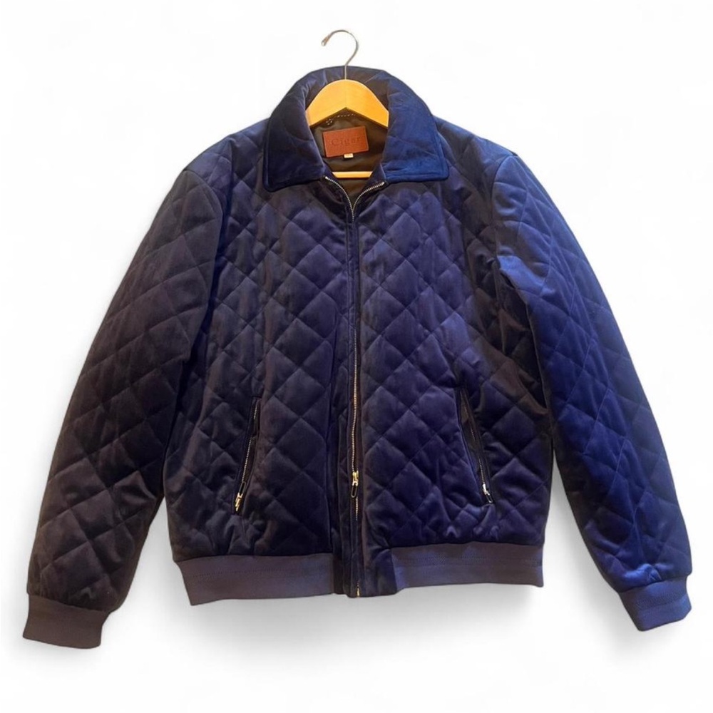 Men's Quilted Blue Jacket